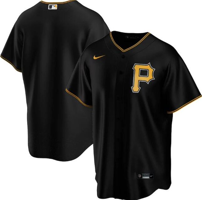 Men's Pittsburgh Pirates Blank Black Cool Base Stitched Jersey
